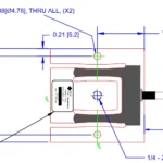 Aluminum Planar Beam Load Cell WMBSR 6002 outline dimensions