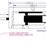 Anodized Aluminum Digital Single Point Load Cell GVSD 4001D outline dimensions