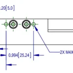 Anodized Aluminum Digital Single Point Load Cell GVSD 4001D outline dimensions