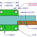 Anodized Aluminum Digital Single Point Load Cell outline dimensions