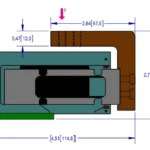 Anodized Aluminum Digital Single Point Load Cell outline dimensions