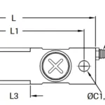 DEB016AS 2012 Double Ended Shear Beam Load Cell outline dimensions
