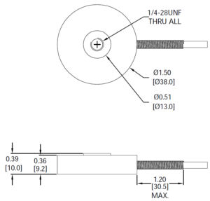 GBLZ 5034 Stainless Steel Button Load Cell outline dimensions