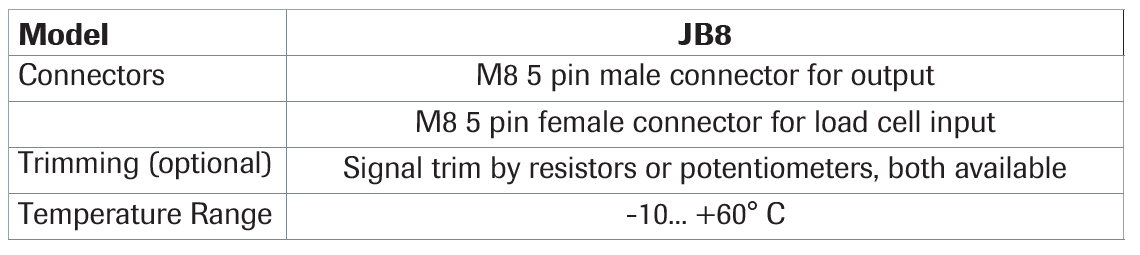 JB8 Junction Box specification