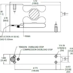 SP12 4079 Anodized Aluminum Single Point Load Cell outline dimensions