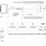 MTT03C 100 – Digital Cap Torque Gauge outline dimensions