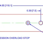 Side view drawing of SP14 4027 Anodized Aluminum Single Point Load Cell outline dimensions