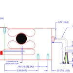 Top view drawing of SP14 4027 Anodized Aluminum Single Point Load Cell outline dimensions