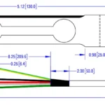 Side view drawing of SP2 4002 Single Point Load Cell (5-50kg) outline dimensions