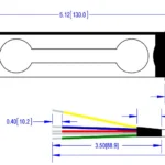 Side view drawing of SP2 4002 Single Point Load Cell (6-15kg) outline dimensions