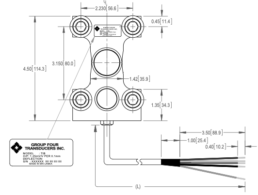 TIB Stainless Steel Specialty Sensor IP68 outline dimensions