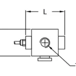 Side view drawing of 3000WM1 Nickel-Plated Steel Tension Weigh Module outline dimensions