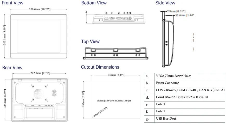 44100 Digital Load Cell outline dimensions