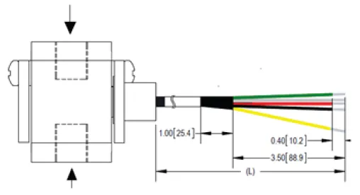 ASM 8031 Anodized Aluminum Load Cell outline dimensions