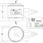 Compression Canister Load Cell JALH outline dimensions