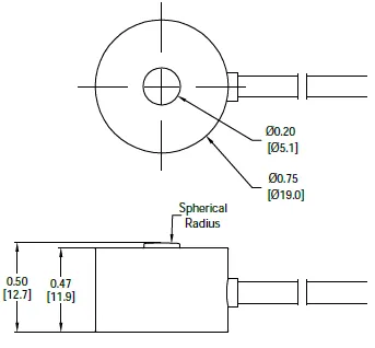 GBL 5035 Button Load Cell outline dimensions