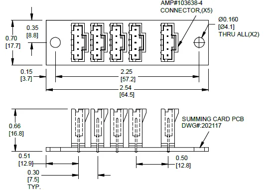 Junction board 202324 outline dimensions