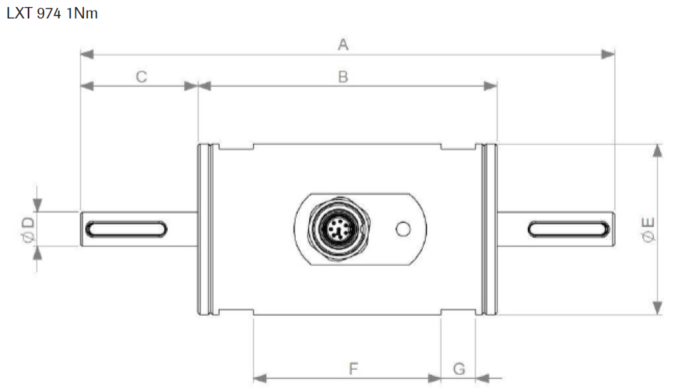 LXT 974 Torque Sensor outline dimensions