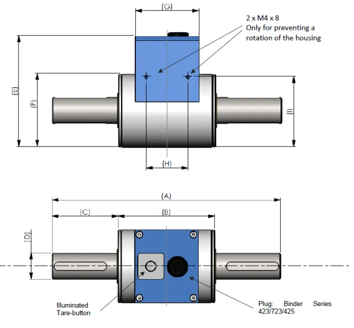 LXT 980 Torque Sensor outline dimensions