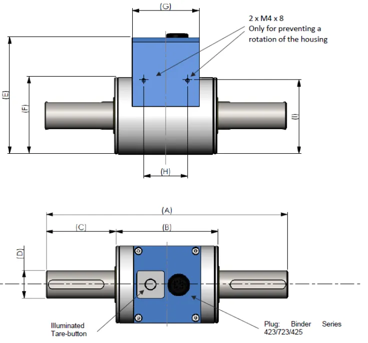 LXT 981 Torque Sensor outline dimensions