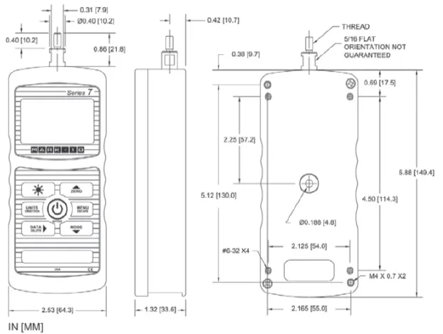 M7 Digital Force Gauge outline dimensions