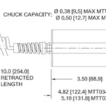 MTT03 100 Digital Torque Gauge outline dimensions
