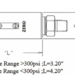 PTG 1000 Pressure Transducer outline dimensions
