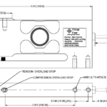 SP14 4082 Stainless Steel Single Point Load Cell outline dimensions