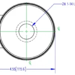 Tension and Compression Canister Load Cell COLC 5038 outline dimensions