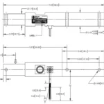 WBP 1040 Stainless Steel Beam Load Cell outline dimensions