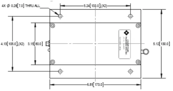 WDLU Wireless Digitizer Wireless Receiver outline dimensions