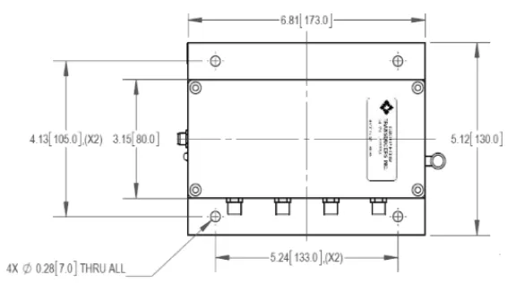 WDLU Wireless Digitizer Wireless Transmitter outline dimensions