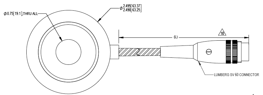 ZBC 5051 Donut Load Cell outline dimensions