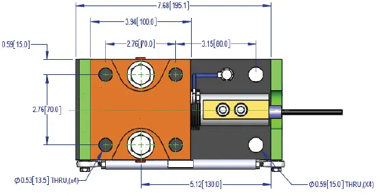 ZNSHDWM 1000WM55 Weigh Module outline dimensions