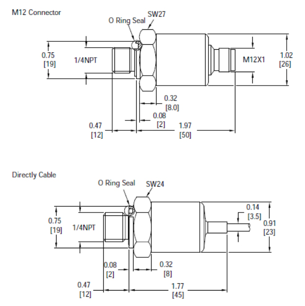 GSC 3010 Nickel Plated S Beam Load Cell outline dimensions