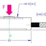 Side view drawing of LPM 510 Subminiature Load Cell outline dimensions