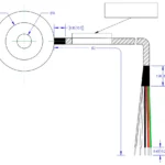 Top view drawing of LPM 510 Subminiature Load Cell outline dimensions