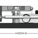 Side view drawing of RB14WM 1000WM5 Stainless Steel Weigh Module outline dimensions