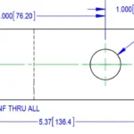 drawing of RBP 1056 Stainless Steel Single Ended Beam Load Cell outline dimensions