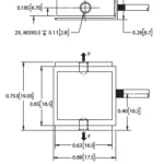FSN 3020 Miniature S Beam Load Cell outline dimensions