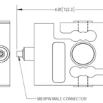 Digital S Beam Load Cell GSCHD 3015D outline dimensions