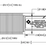 Digital Single Ended Beam ZNSHD 1057D outline dimensions