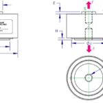 Donut Tension and Compression Load Cell ATC outline dimensions