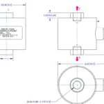 Donut Tension and Compression Load Cell ATC outline dimensions