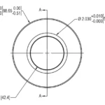 Sucker Rod Load Cell SRWF 8025 bearing plate outline dimensions