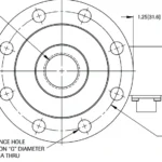 LGP 5072 Low Profile Pancake Load Cell outline dimensions