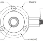 SSGD 5079D Digital Stainless Steel Pancake Load Cell outline dimensions