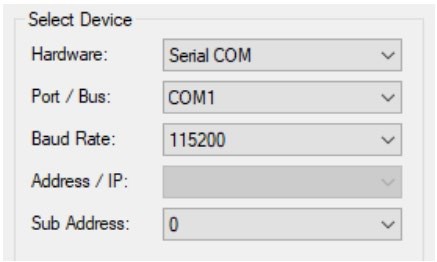 DOP4 Communication parameters 